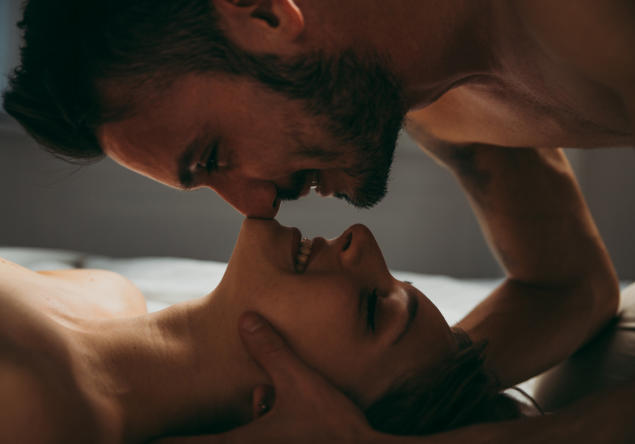 intimate couple about to kiss each other spiritual sexuality